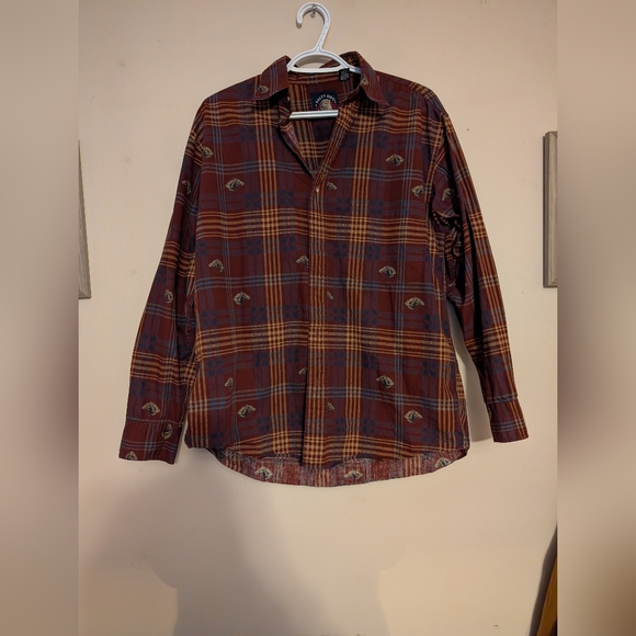 Salty Dog Plaid Flannel Shirt | All-Over Horse Print - Picture 2 of 7